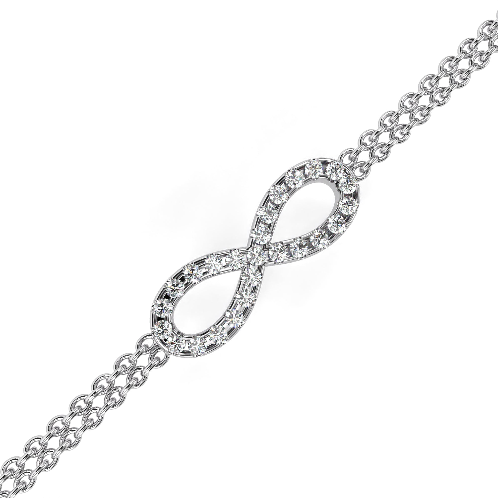 Solitairekart 0.39ct Round Cut Natural Diamond Bracelet-HI Color. VS-SI Clarity